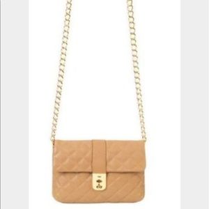 Jaeger camel quilted shoulder bag